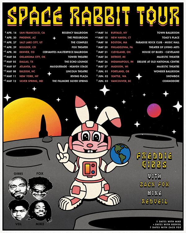 Freddie Gibbs Space Rabbit Tour